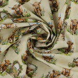 Coton Imprimé - Pays des Highlands - 003 - Crème