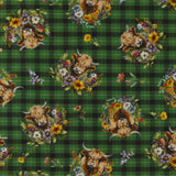 Coton Imprimé - Pays des Highlands - 005 - Vert