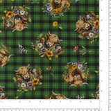 Coton Imprimé - Pays des Highlands - 005 - Vert