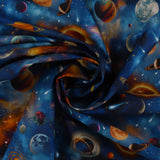 Printed Cotton - Out of this World - 001 - Blue