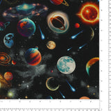 Printed Cotton - Out of this World - 002 - Black