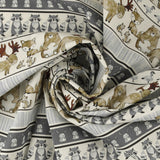 Coton imprimé - 1-2-3 animaux coordonnés - 003 - Naturel