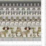 Coton imprimé - 1-2-3 animaux coordonnés - 003 - Naturel