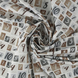 Coton imprimé - 1-2-3 animaux coordonnés - 005 - Naturel