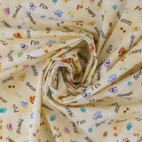 Coton imprimé - 1-2-3 animaux coordonnés - 008 - Beurre
