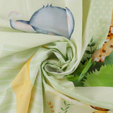 Panneau de Coton Imprimé - COPAINS DE BÉBÉ - 36 x 44 po (90 x 112 cm) - Vert Pâle