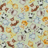Coton Imprimé Coordonné - COPAINS DE BÉBÉ - 001 - Vert Pâle