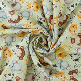Coton Imprimé Coordonné - COPAINS DE BÉBÉ - 001 - Vert Pâle