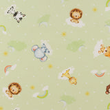 Coton Imprimé Coordonné - COPAINS DE BÉBÉ - 003 - Vert Pâle