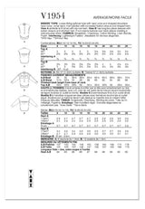 V1954 Hauts pour dames (18-20-22-24-26)