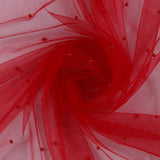 Tulle perlé - 312 - Rouge