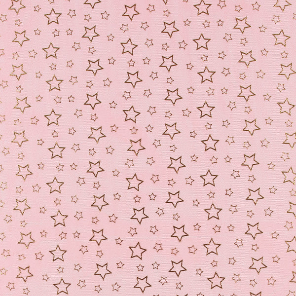 Tulle étoilé - Rouge/Or