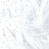 Tulle étoilé - Blanc/Argent