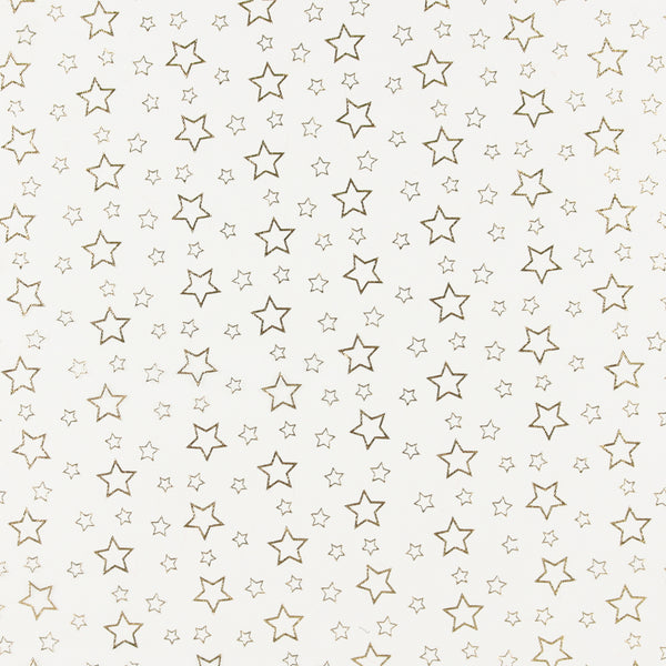 Tulle étoilé - Blanc/Or