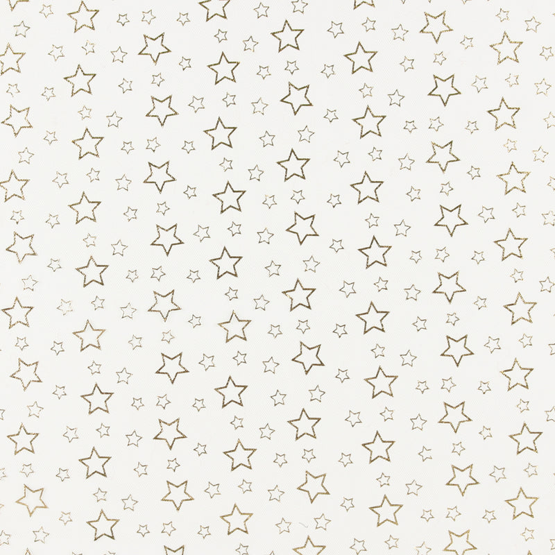 Tulle étoilé - Blanc/Or