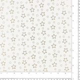 Tulle étoilé - Blanc/Or