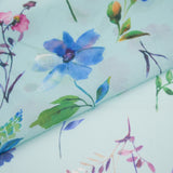 Printed Chiffon - ELEGANZA - 002 - Aqua