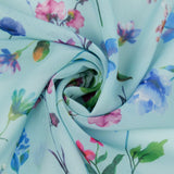 Printed Chiffon - ELEGANZA - 002 - Aqua