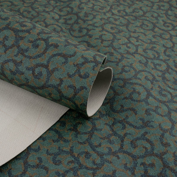 Upholstery Printed Vinyl - Tradition - Teal