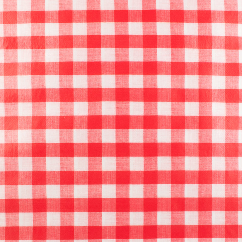 Home Decor Fabric - Tablecloth Vinyl - Check - Red