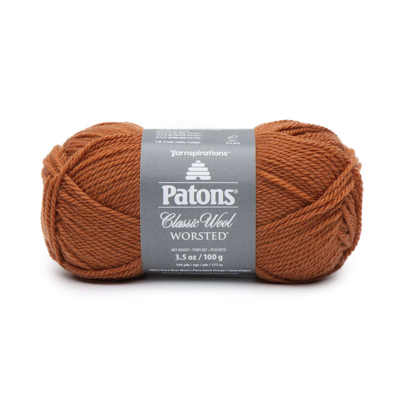 Patons Classic Wool Indigo Yarn - 5 Pack of 3.5oz/100g - Wool - 4 Medium -  210 Yards - Knitting/Crochet 