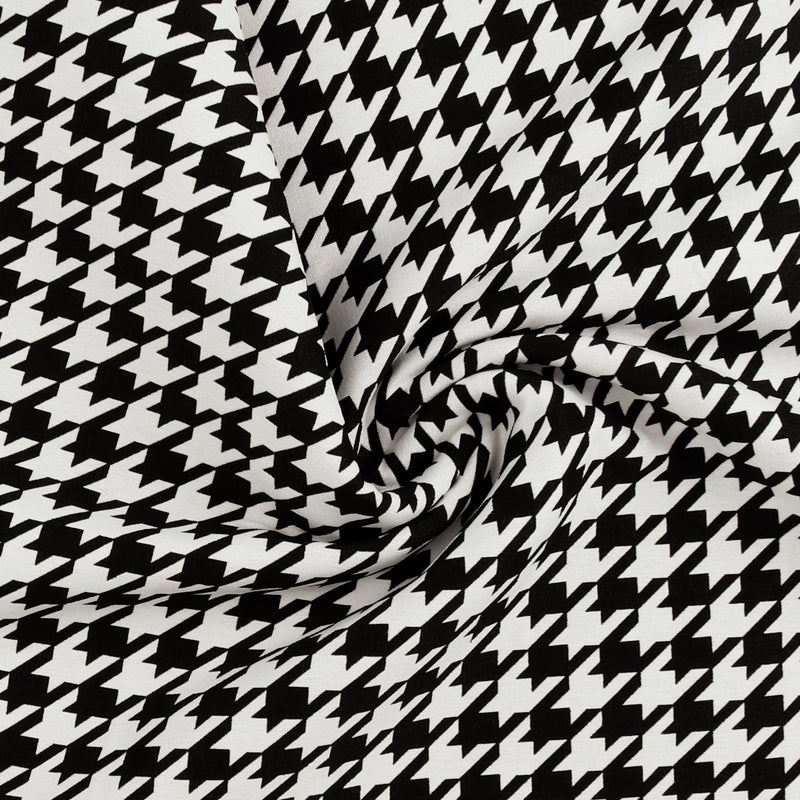 Tissu à carreaux pour costume - DEVONSHIRE - 008 - Noir et Blanc