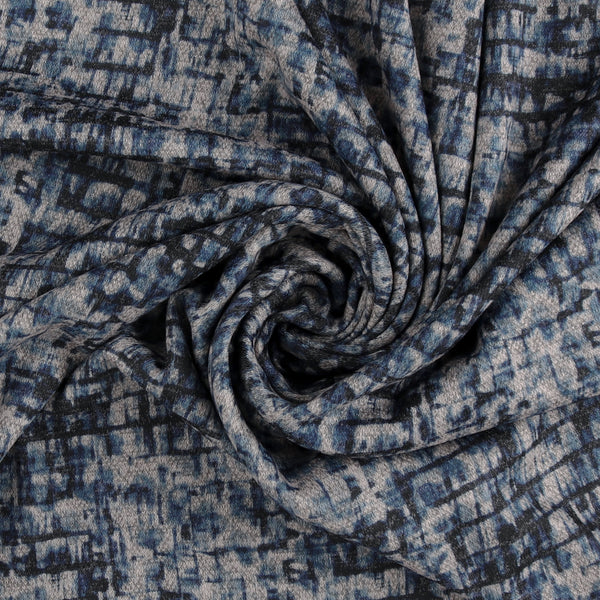 Tricot hacci Imprimé - NOVARA - 005 - Bleu