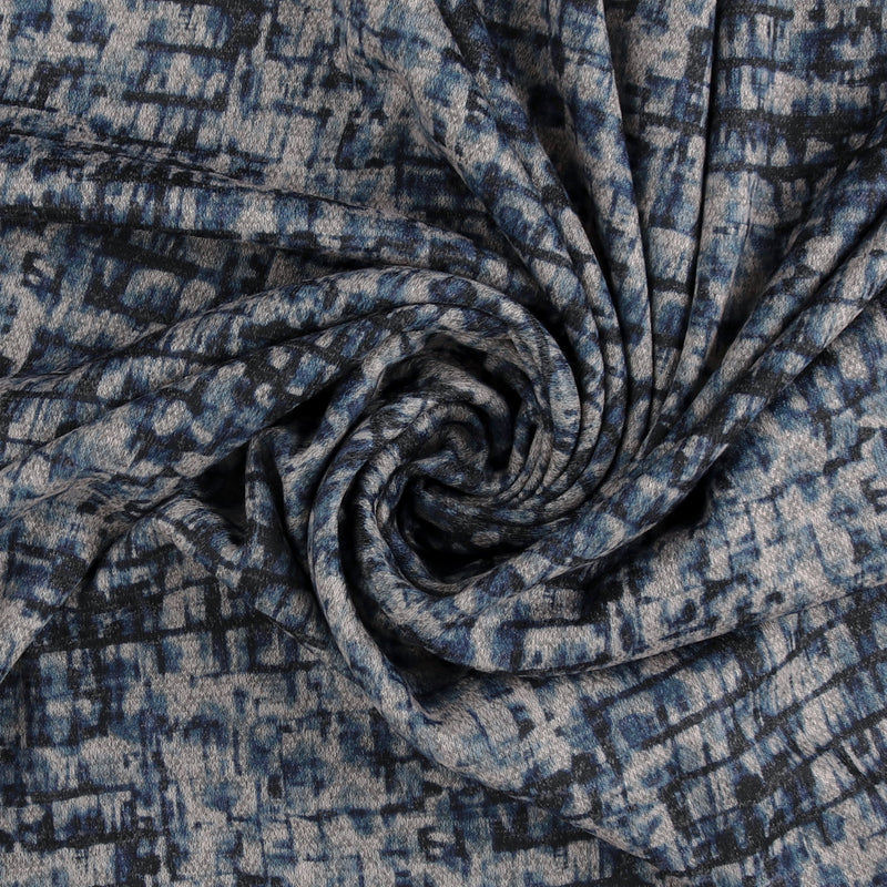 Tricot hacci Imprimé - NOVARA - 005 - Bleu