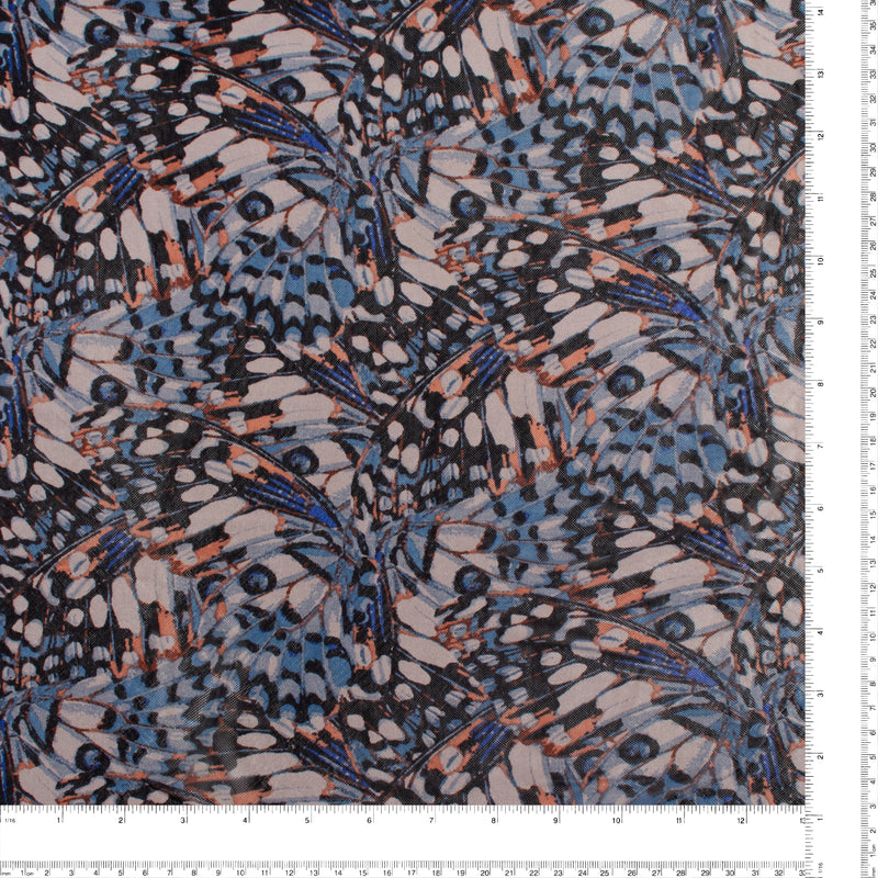 Printed Mesh - ARIELLE - 001 - Blue