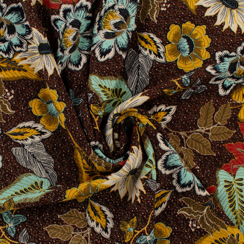 Printed Crepe - ROTTERDAM - 001 - Brown