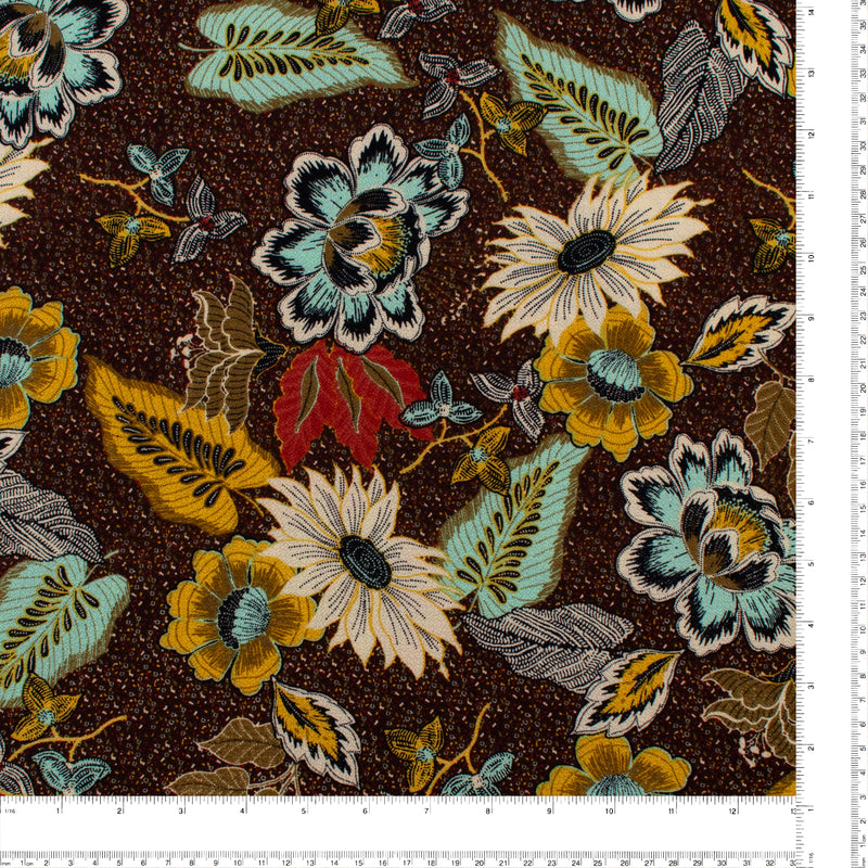 Printed Crepe - ROTTERDAM - 001 - Brown