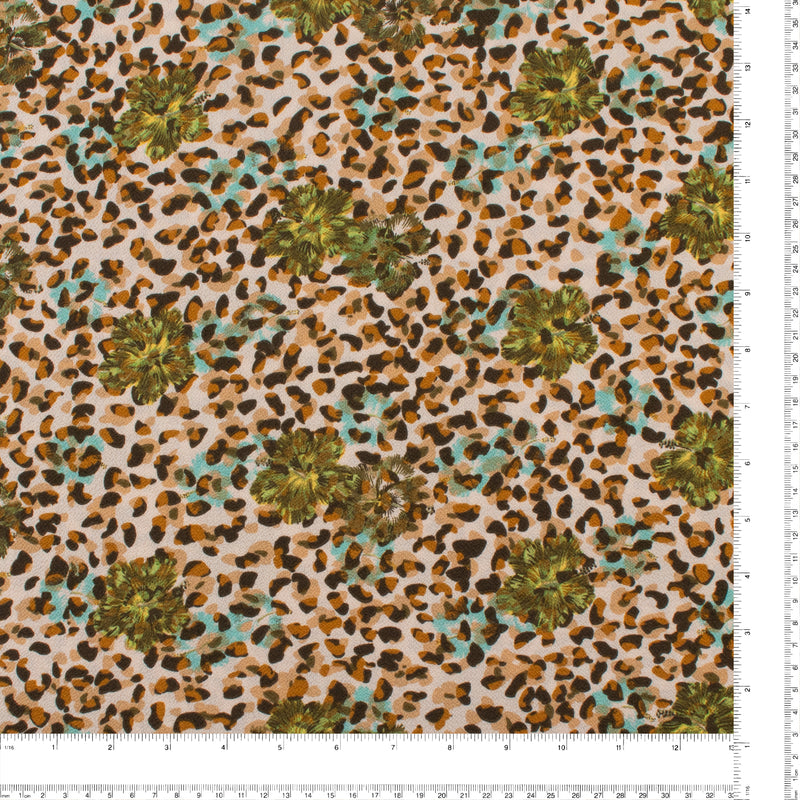 Printed Crepe - ROTTERDAM - 002 - Coral