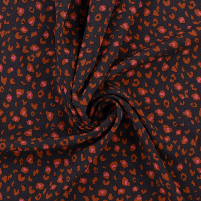 Printed Poly Crepe - ROTTERDAM - 002 - Black