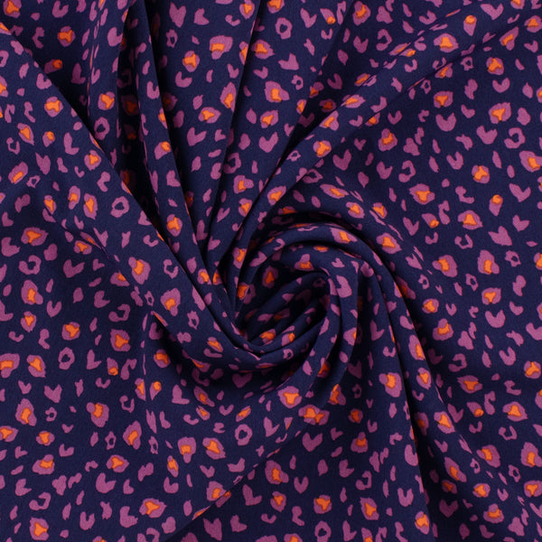 Printed Poly Crepe - ROTTERDAM - 003 - Navy