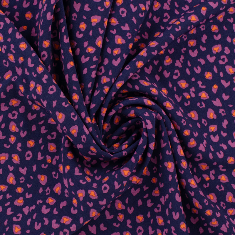 Printed Poly Crepe - ROTTERDAM - 003 - Navy