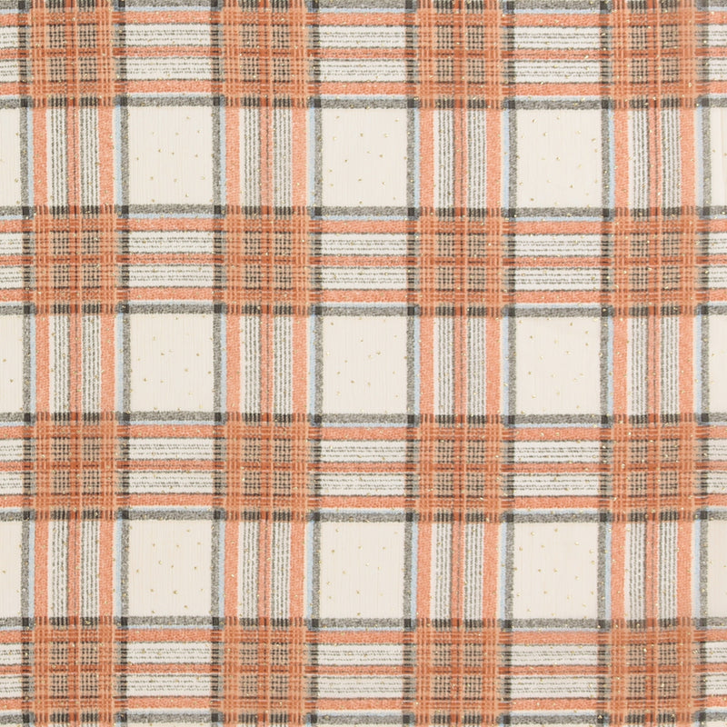 Metallic Chiffon - ROTTERDAM - 001 - Coral