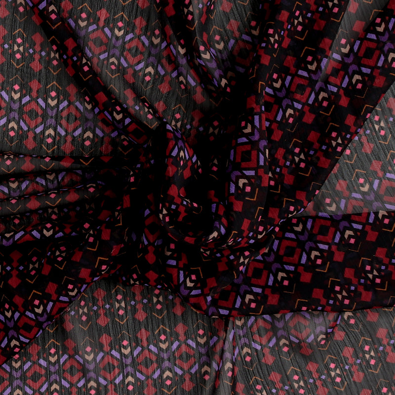 Printed Chiffon - ROTTERDAM - 002 - Black