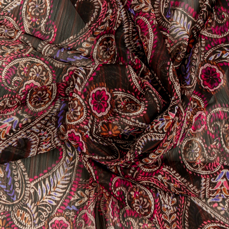 Printed Chiffon - ROTTERDAM - 004 - Brown