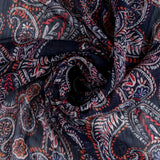 Chiffon imprimé - ROTTERDAM - 006 - Marine