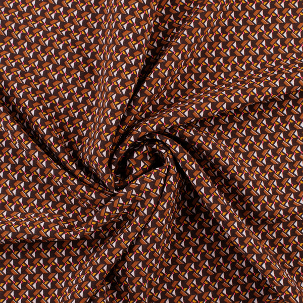 Printed Viscose - ROTTERDAM - 001 - Brown