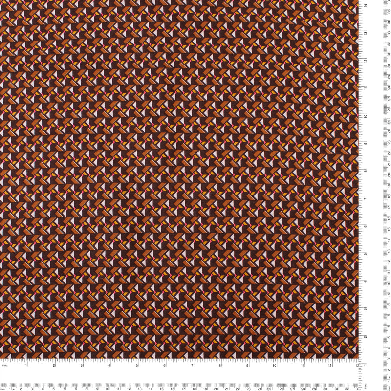 Printed Viscose - ROTTERDAM - 001 - Brown