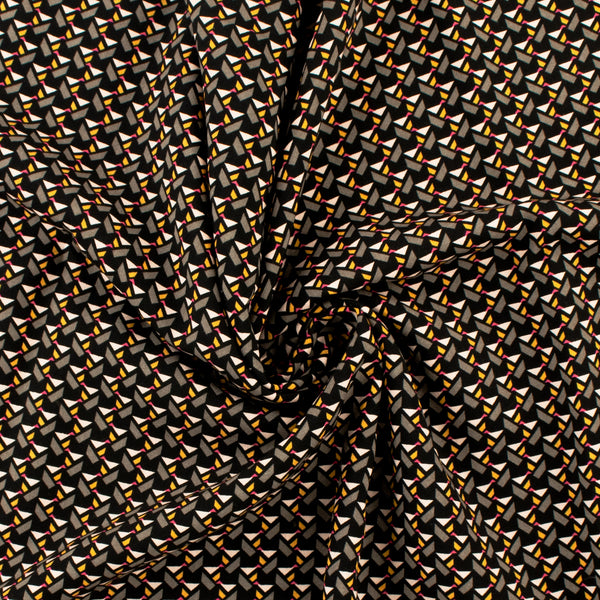 Printed Viscose - ROTTERDAM - 002 - Black