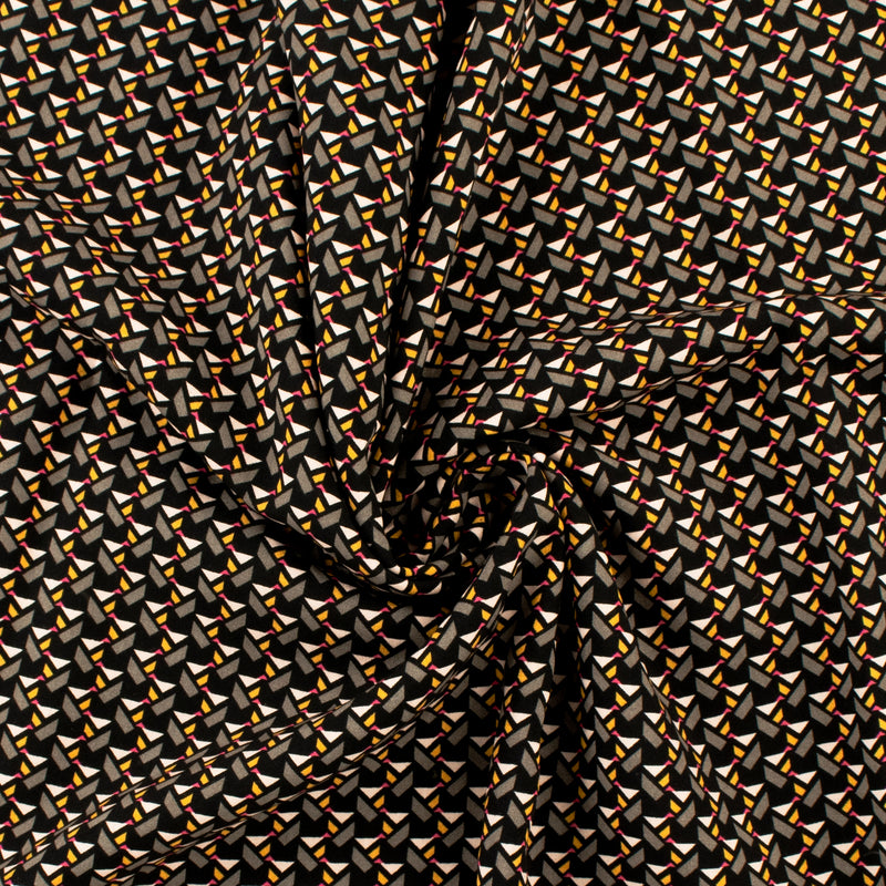 Printed Viscose - ROTTERDAM - 002 - Black