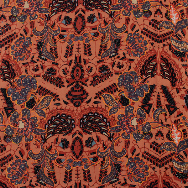 Printed Viscose - ROTTERDAM - 003 - Vermilion