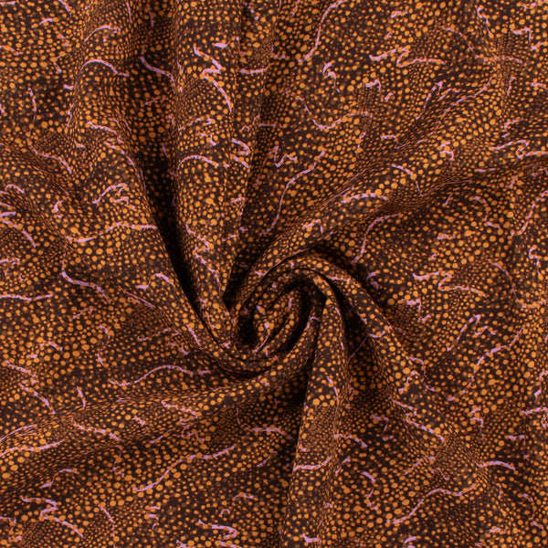 Printed Viscose - ROTTERDAM - 005 - Brown