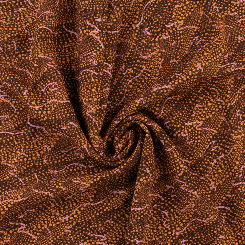 Printed Viscose - ROTTERDAM - 005 - Brown