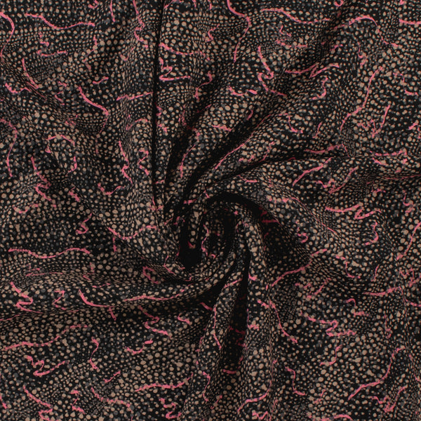Printed Viscose - ROTTERDAM - 006 - Black
