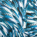 Satin imprimé - CLARISSA - 002 - Bleu Foncé