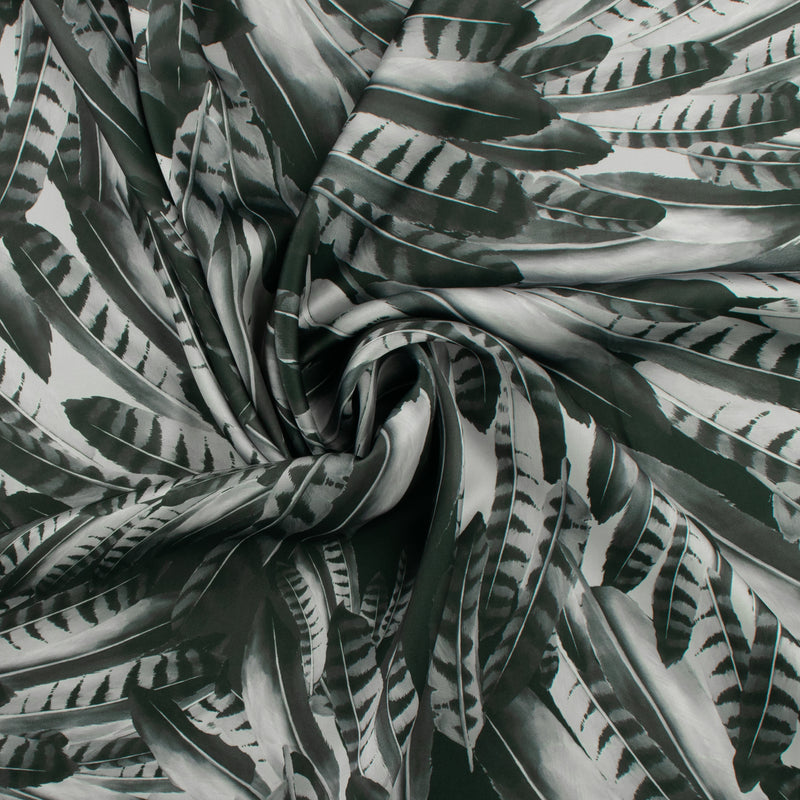 Satin imprimé - CLARISSA - 003 - Gris