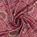 Satin imprimé - CLARISSA - 004 - Vin